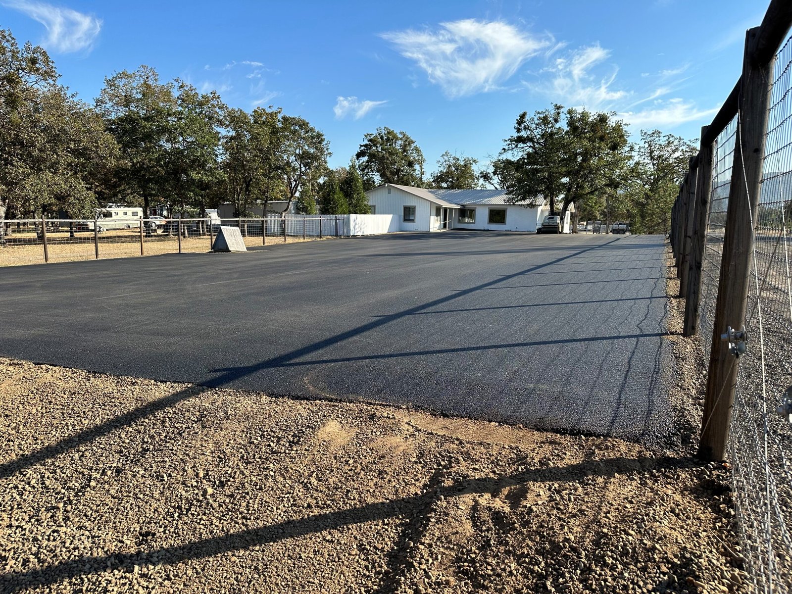 Completed asphalt paving project by Musser Sealcoat and Paving Inc.